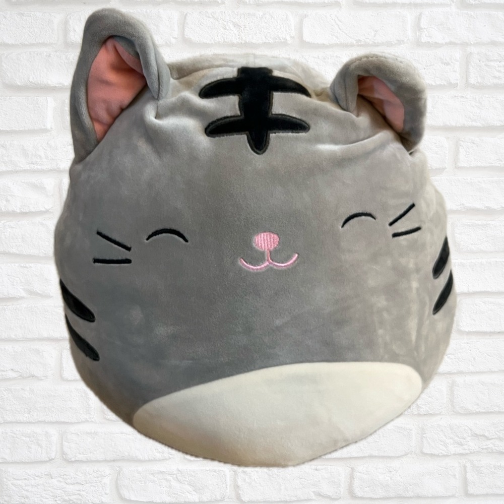 Rare Squishmallow Tally Grey Tabby Cat 12" Plush Toy - Super Soft Stuffed Animal